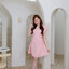 Peony Fang Puff Dress : สีชมพู