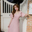 Bellette Bow Shoulder Dress : สีชมพู
