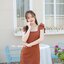Maggie Double Bow Dress : สีส้มอิฐ [Made by Pastel Time]
