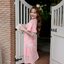 Sassy Midi Dress : Sunset Blushed Marble สีส้มพาสเทล