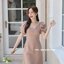 Amber 2in1 Dress : สีโอวัลติน [Made by Pastel Time]