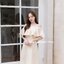 Rory open shoulder dress : สีครีม