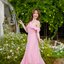Fay Off-Shoulder Maxi Dress – Blush Pink สีชมพู