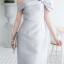 Charming Bow Dress – เดรสสั้นสีเงิน