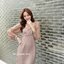 Kessie Chiffon Sleeve Dress – สีโอวัลติน**มีแต่XL**