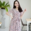 Shrubbery Blossom Dress – สีชมพู [Made by Pastel Time]