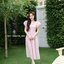 Princess Lace Midi Dress : สีชมพู