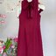 Milly Back Bow Dress : สีแดงเลือดหมู