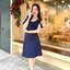 Esme Ruffle Dress : เดรสเว้าไหล่สีกรม