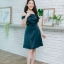 Riya Twist Dress : สีเขียวปีกแมลงทับ [Made by Pastel Time]