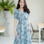 La Ana Floral Maxi Dress – สีฟ้า