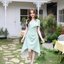 Claudia Asymmetric Dress : สีเขียว [Made by Pastel Time]