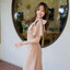 Bellette Bow Shoulder Dress : สีโอวัลติน