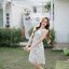 Girlish Floret Dress : ลายดอกโทนเขียว [Made by Pastel Time]
