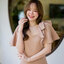 Bellette Bow Shoulder Dress : สีโอวัลติน