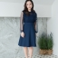 La Bella Lace Dress : สีกรม