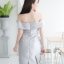 Charming Bow Dress – เดรสสั้นสีเงิน
