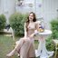 Petal Sway Maxi Dress : สีโอวัลติน