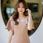 Bellette Bow Shoulder Dress : สีโอวัลติน