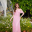 Fay Off-Shoulder Maxi Dress – Blush Pink สีชมพู