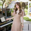 Bellette Bow Shoulder Dress : สีโอวัลติน