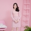 Nude Pink Chiffon Sleeve Dress