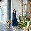 Milly Back Bow Dress : สีกรม