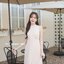 Milly Back Bow Dress : สีครีม