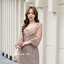 Kessie Chiffon Sleeve Dress – สีโอวัลติน**มีแต่XL**