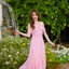 Fay Off-Shoulder Maxi Dress – Blush Pink สีชมพู