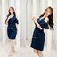 Vela off-shoulder dress : สีกรม