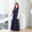 Julia one shoulder maxi dress: สีกรม