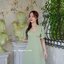 Sassy Flare Dress : สีเขียวมัทฉะ