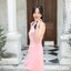 Piper Bow Dress - สีชมพู Cocktail Pink **มีแต่L**