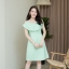 Chloe Single Strap Dress – สีเขียวมิ้นท์ [Made by Pastel Time]