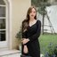 Kessie Chiffon Sleeve Dress – เดรสสีดำแขนชีฟอง