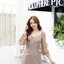 Kessie Chiffon Sleeve Dress – สีโอวัลติน**มีแต่XL**