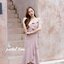 Nella Ruffle Shoulder Dress - สีชมพูนู้ด
