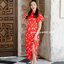 Cherry Ang Pao Dress เดรสกี่เพ้าคอจีนสีแดง