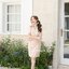 Dacia Bow Shoulder Dress – สีครีม