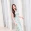 Love in a mist Maxi dress – ลายสีน้ำโทนสีเขียว [Made by Pastel Time]