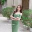 Celestia off-shoulder dress : สีเขียว [Made by Pastel Time]
