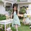 Claudia Asymmetric Dress : สีเขียว [Made by Pastel Time]