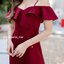 Stella Maxi Dress : สีแดงเลือดหมู