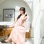 Clio Vest Linen Maxi dress - สีชมพู