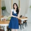 Peony Denim Strap Dress -เดรสยีนส์สายเดี่ยว