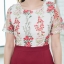 Loretta Lace Dress : สีแดงเลือดหมู