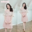 Freesia Off-shoulder Dress สีชมพู [Made by Pastel Time]