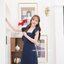 Rika Ruffle Dress : สีกรม