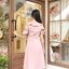 Esme Ruffle Dress : เดรสเว้าไหล่สีชมพู